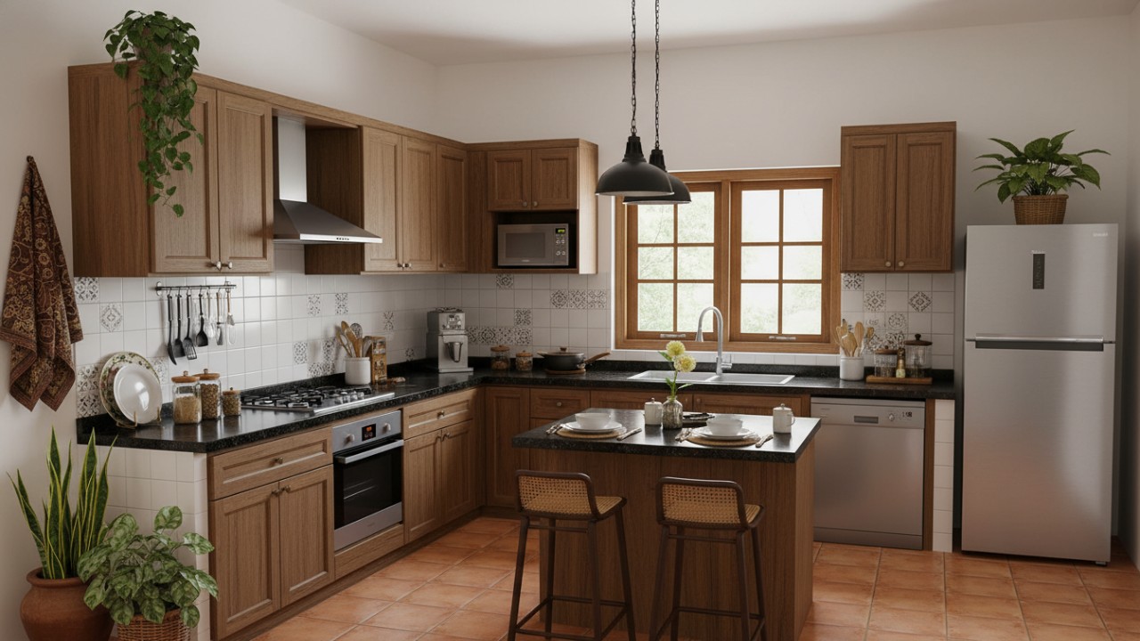 Dapur dengan layout L