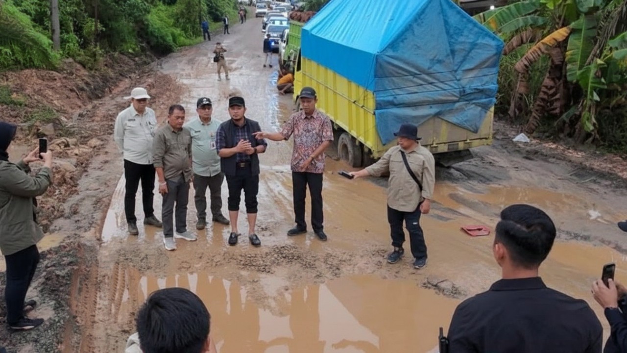 Kondisi Jalan poros Kabupaten Kutai Barat Belum memadai