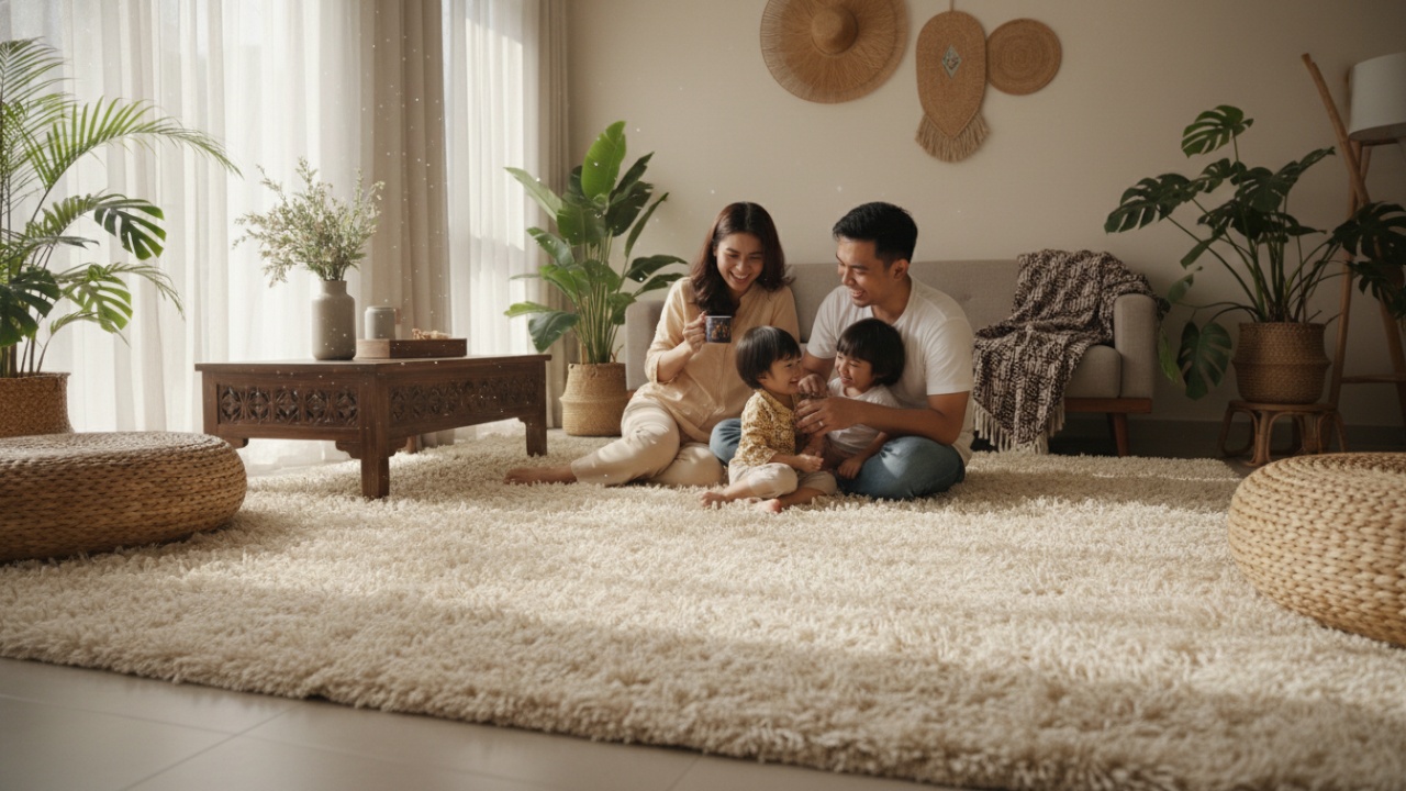Karpet bulu tebal