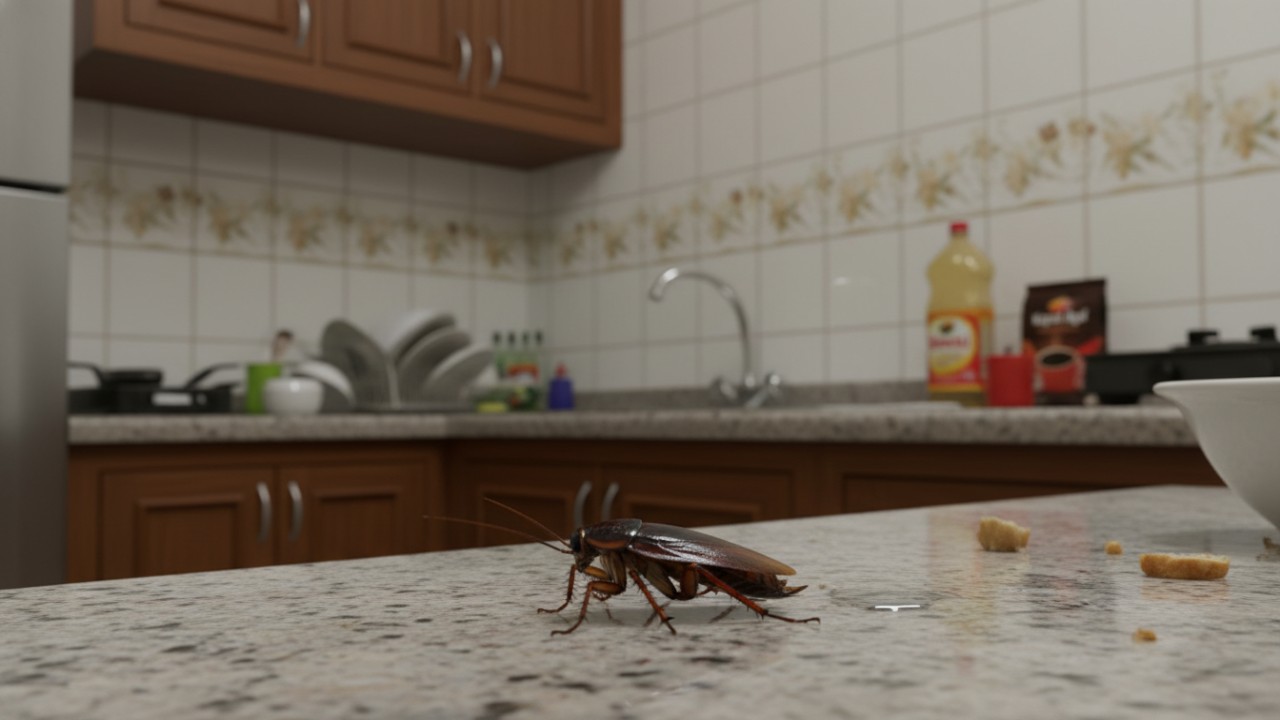 Kecoa tampak di dapur rumah, hama yang bisa diatasi dengan cara alami menggunakan bahan dapur sehari-hari.