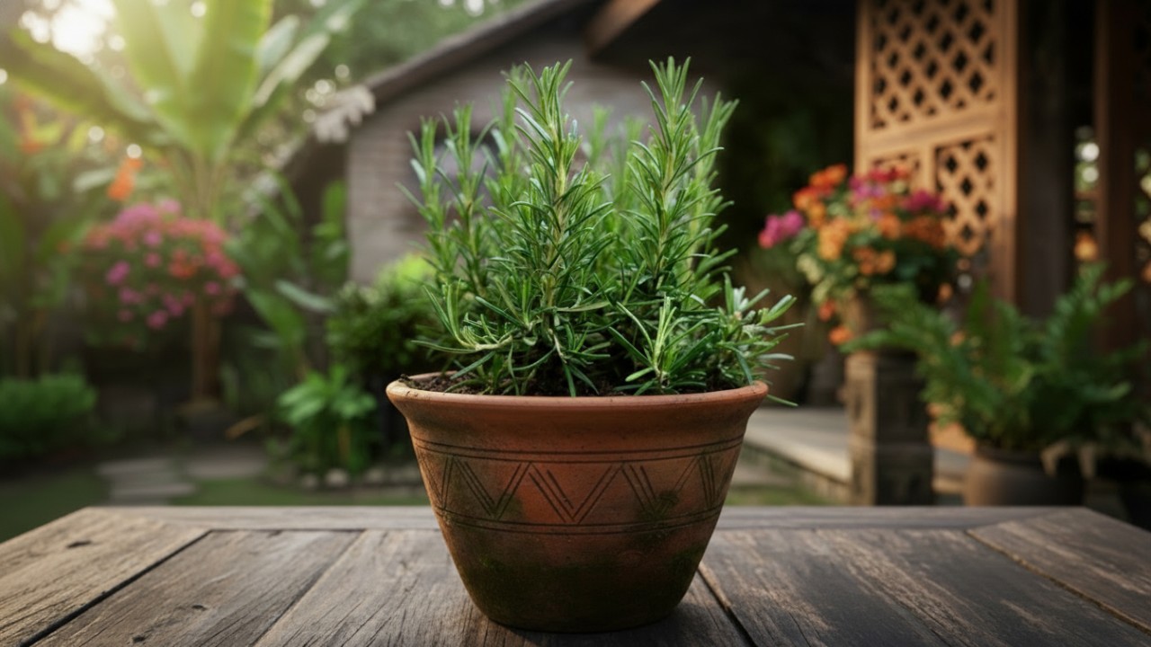 Bunga Rosemary.