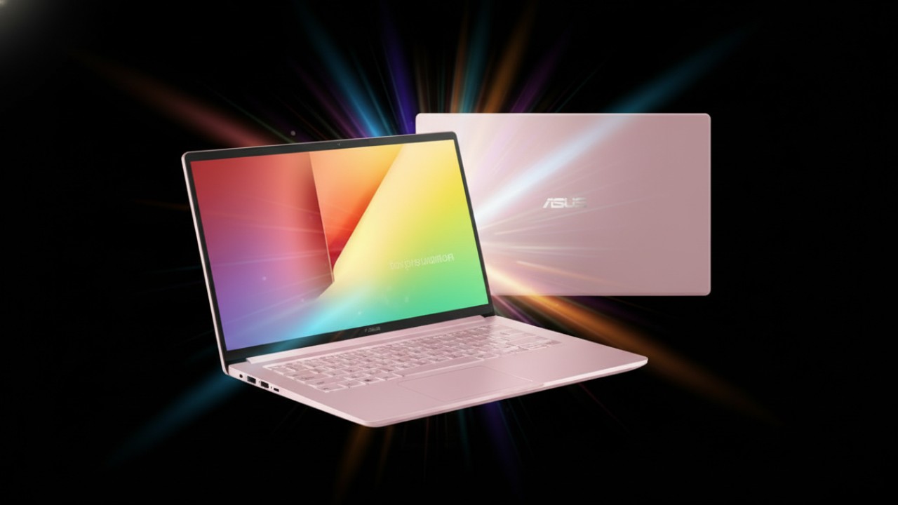 Deretan laptop Asus, Lenovo, dan HP di meja belajar, menampilkan layar FHD siap mendukung kelas online dan tugas pelajar.