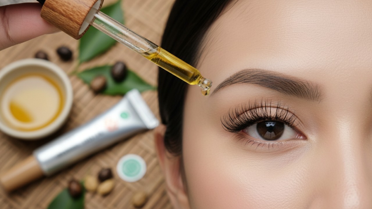 minyak jarak dan serum bulu mata?