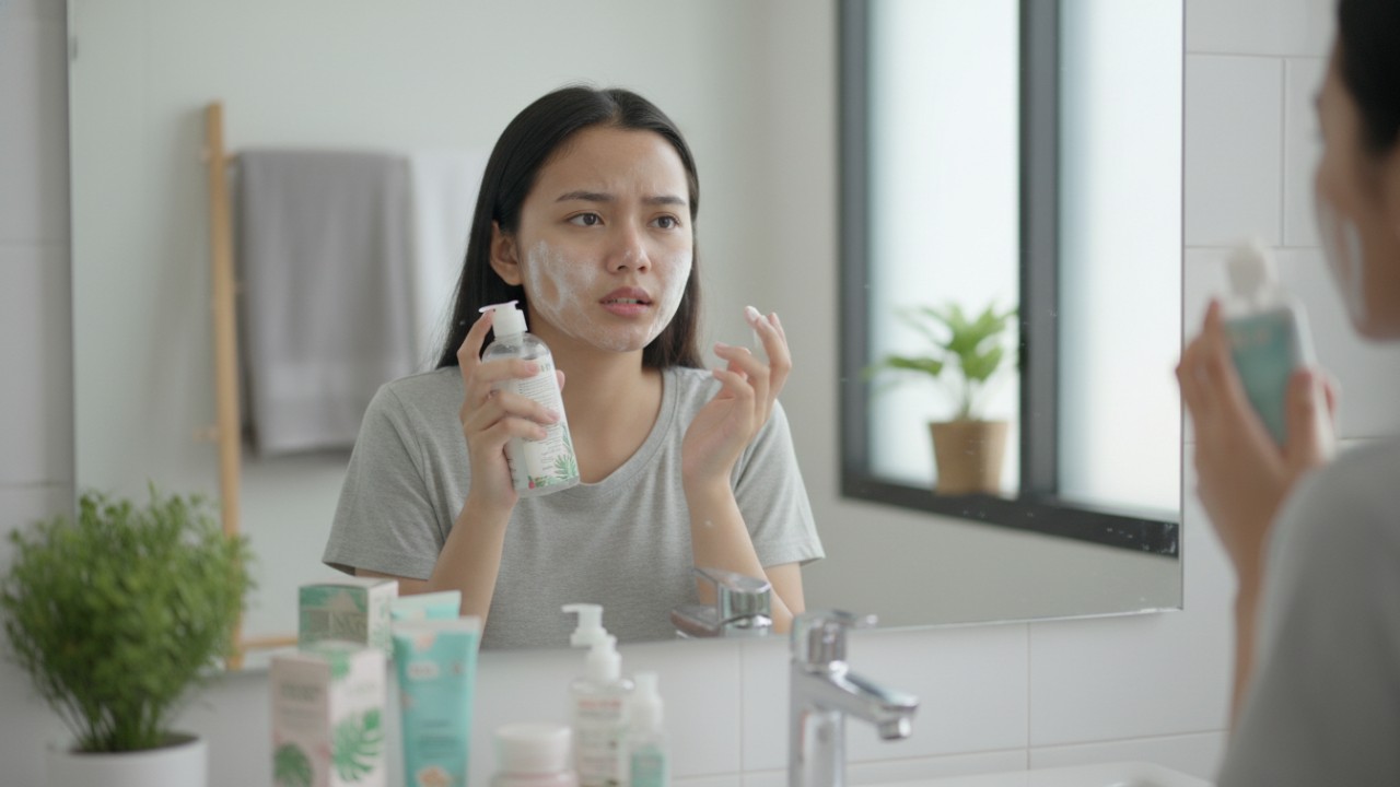 mencuci muka agar tidak kusam atau berminyak