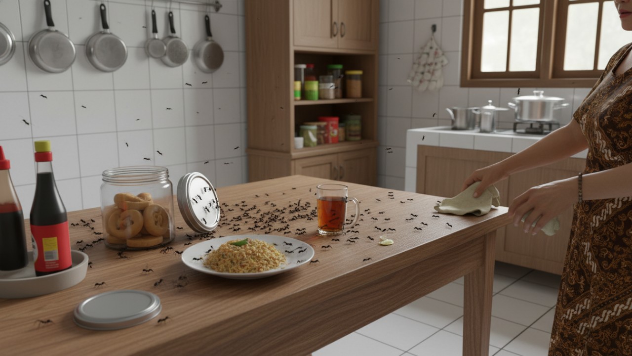 Semut yang tiba-tiba ramai di dapur, meja makan, atau lemari penyimpanan sering bikin suasana rumah terasa kurang nyaman.