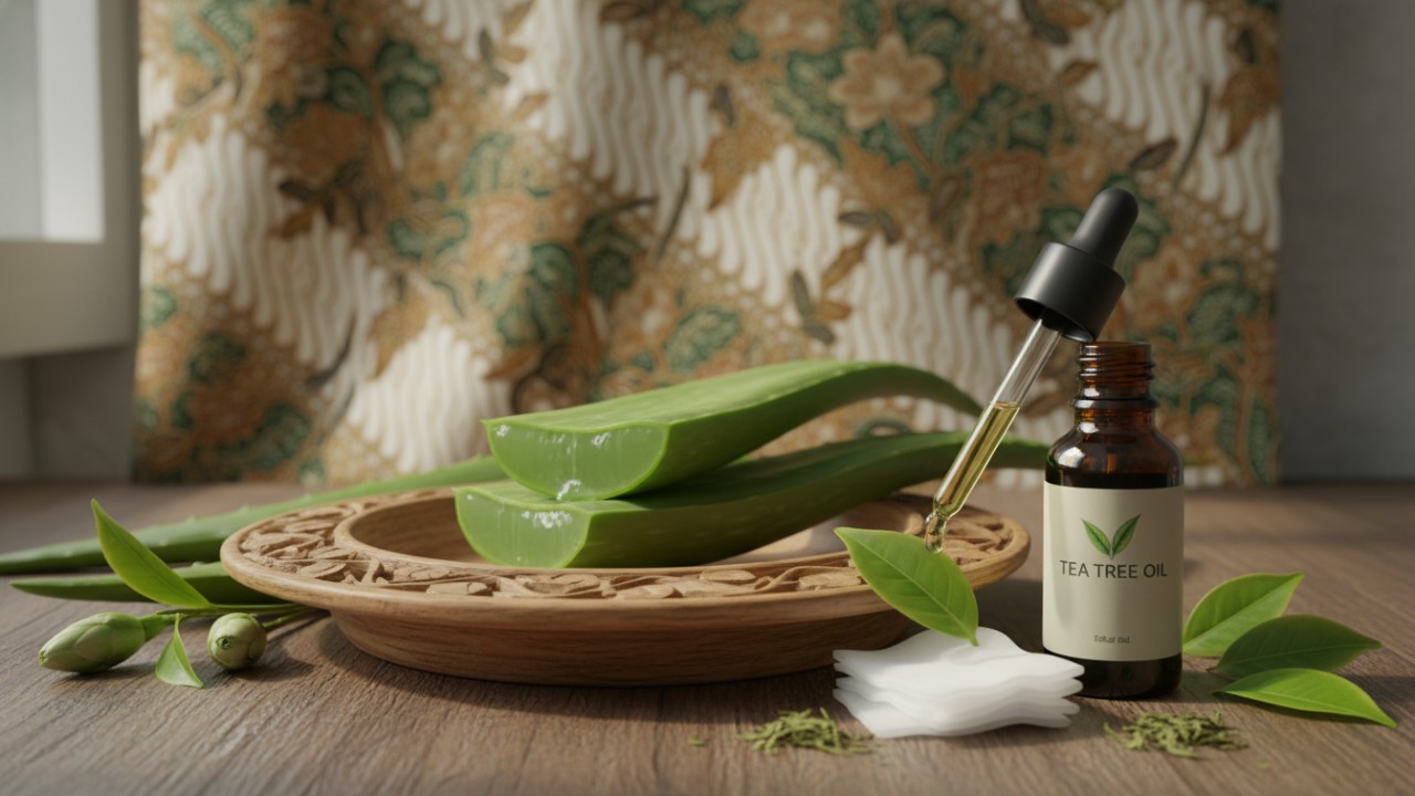 peran lidah buaya dan minyak tea tree dalam perawatan jerawat?