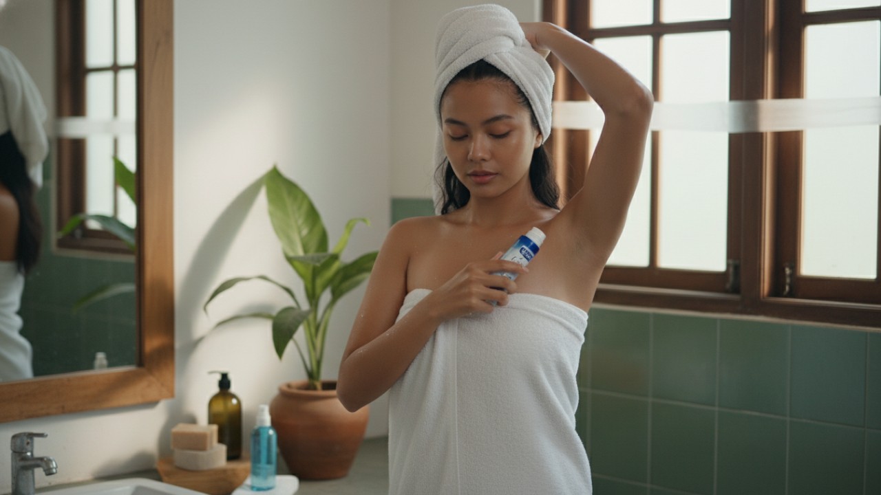 Pemakaian antiperspiran sebaiknya dilakukan secara konsisten.