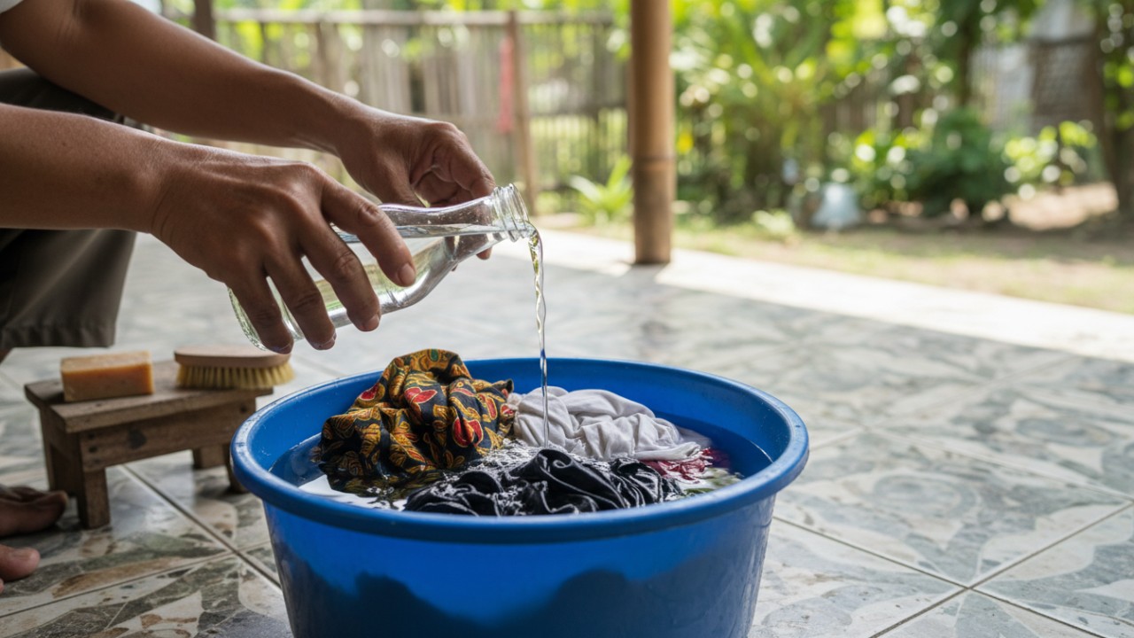 Cuka putih dikenal ampuh menetralisir bau membandel, termasuk aroma keringat dan jamur.