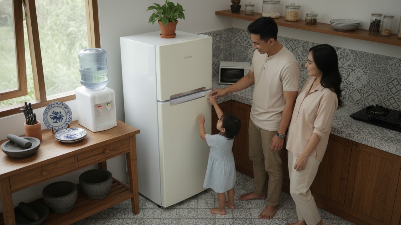 Perabot elektronik sebaiknya dipilih berdasarkan skala rumah tangga. Untuk rumah kecil, kulkas satu pintu dengan ukuran ringkas sudah mencukupi kebutuhan penyimpanan