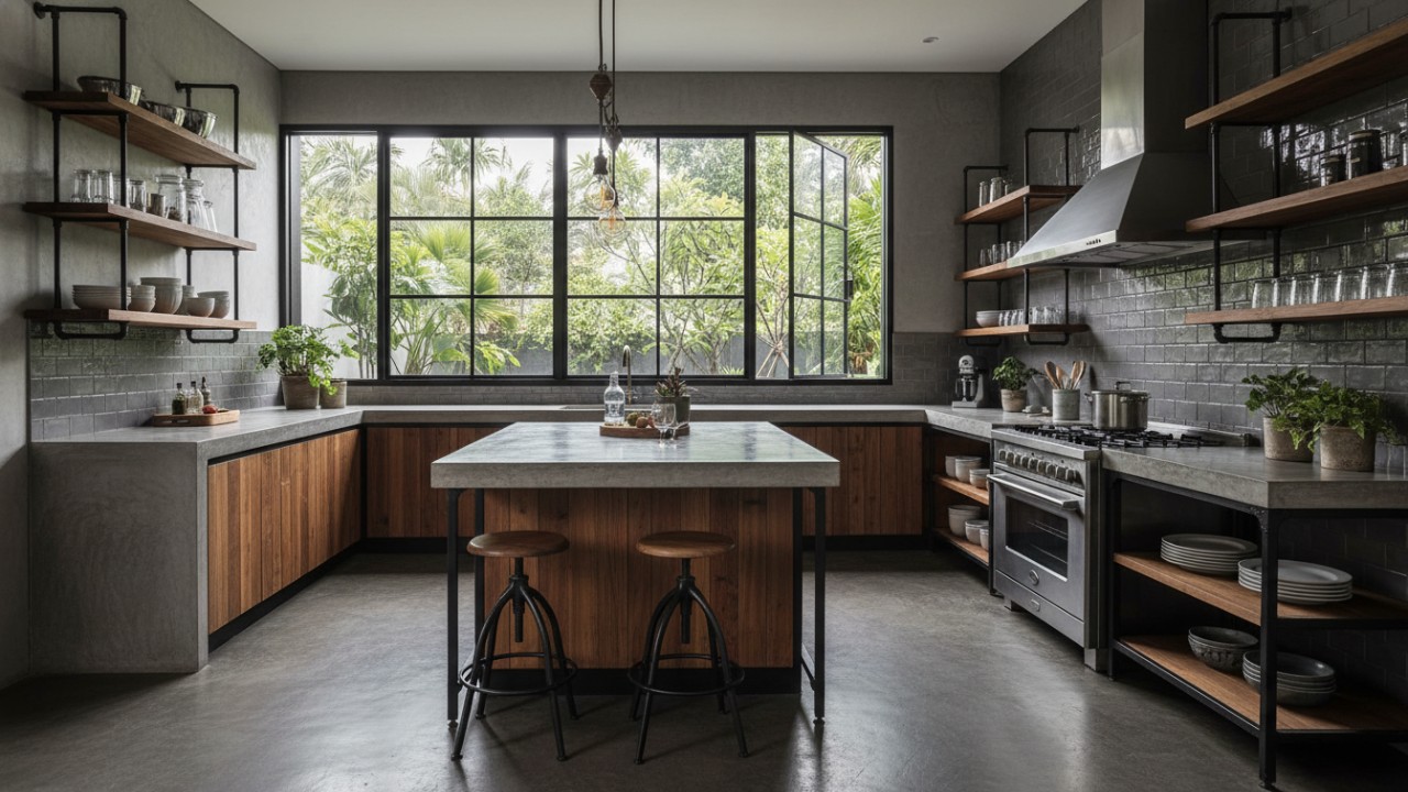 Dapur kitchen set industrial modern