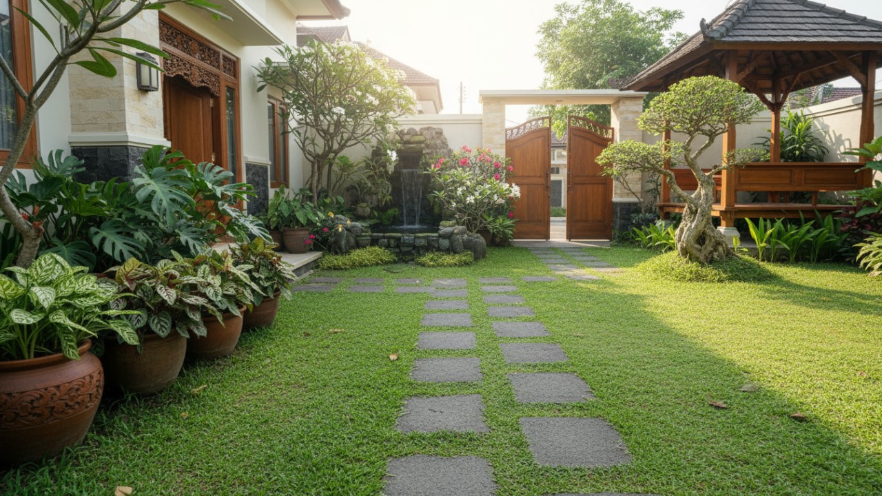 taman depan rumah yang bikin nyaman