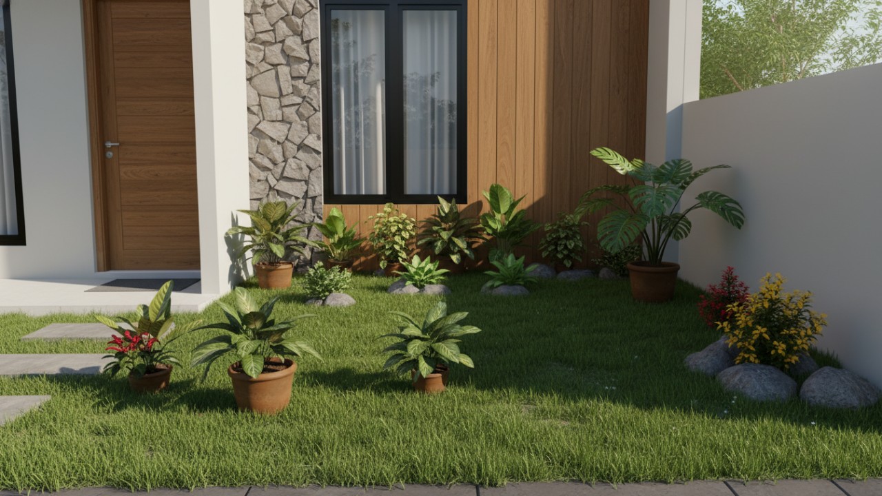 taman depan rumah miimalis