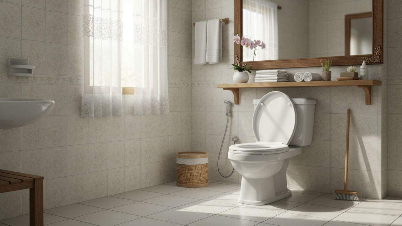 kamar mandi yang rapi dan wangi