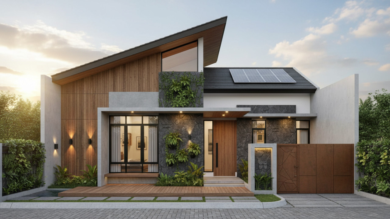 Rumah minimalis 2026, Tata ruang disusun ringkas, material dipilih tahan lama, dan desain diarahkan menekan biaya jangka panjang.