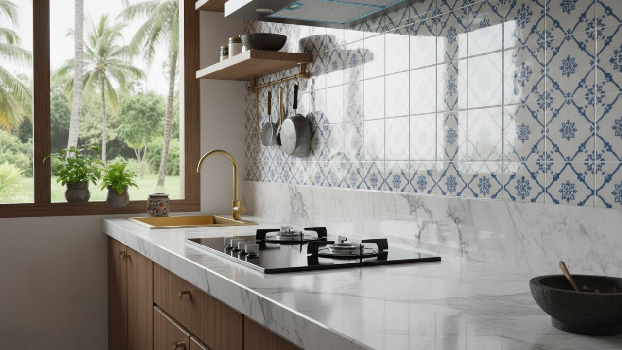 Backsplash Reflektif, Trik Visual Dapur Modern Terlihat Lebih Luas