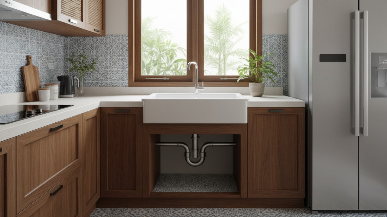 Wastafel dapur modern menunjang kebersihan dan efisiensi kerja.