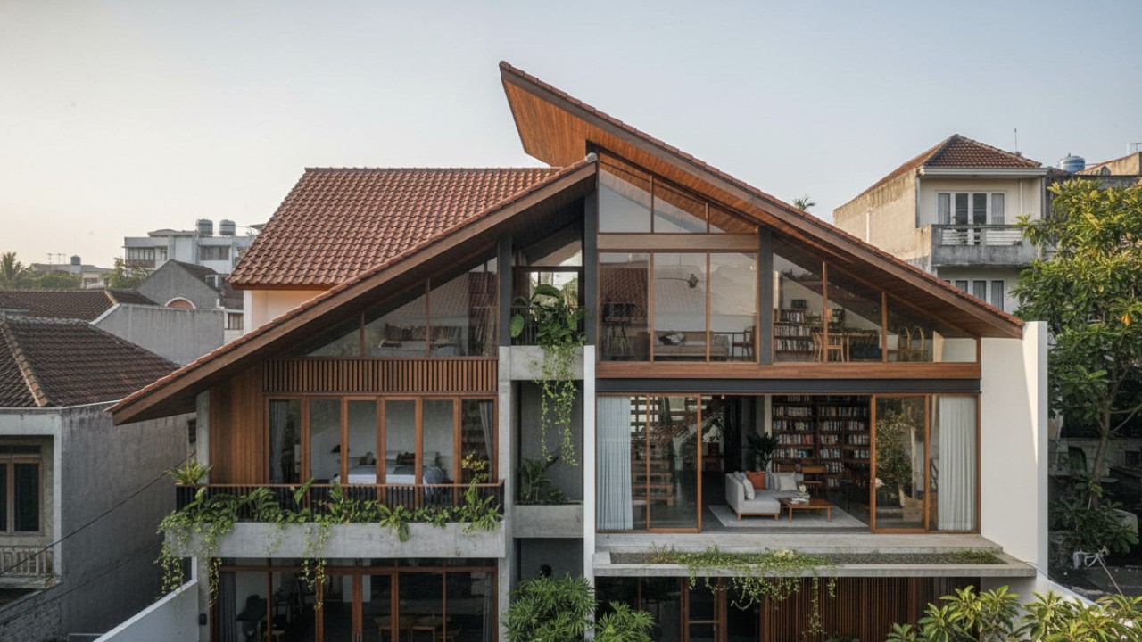 Atap Asimetris Membentuk Karakter Rumah Minimalis Masa Kini