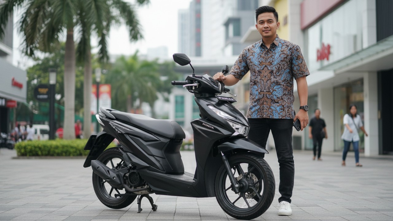 Honda Beat Deluxe Smart Key dengan desain modern dan fitur tanpa kunci siap menunjang mobilitas