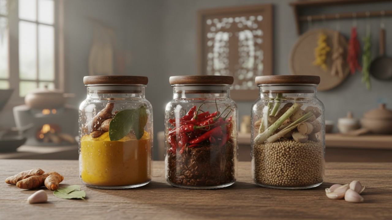 Stoples bumbu kedap udara menjaga kesegaran dan kebersihan bahan masakan