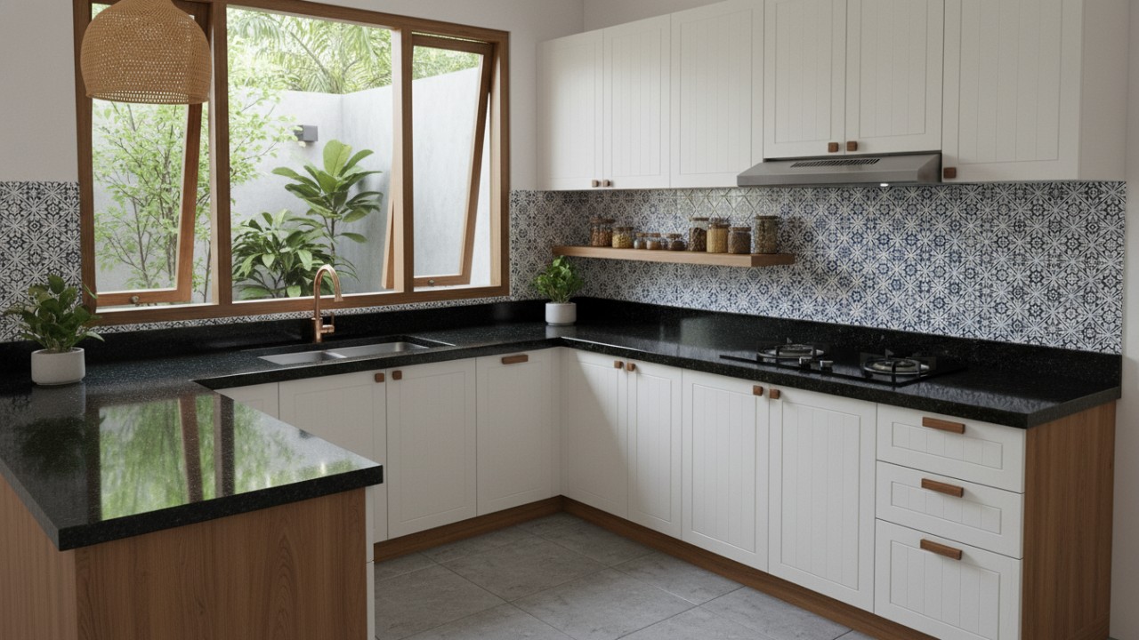 Bentuk Dapur minimlais L-shape