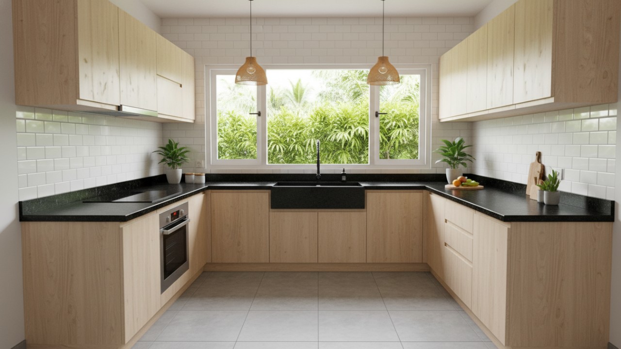Bentuk Dapur minimlais U-shape
