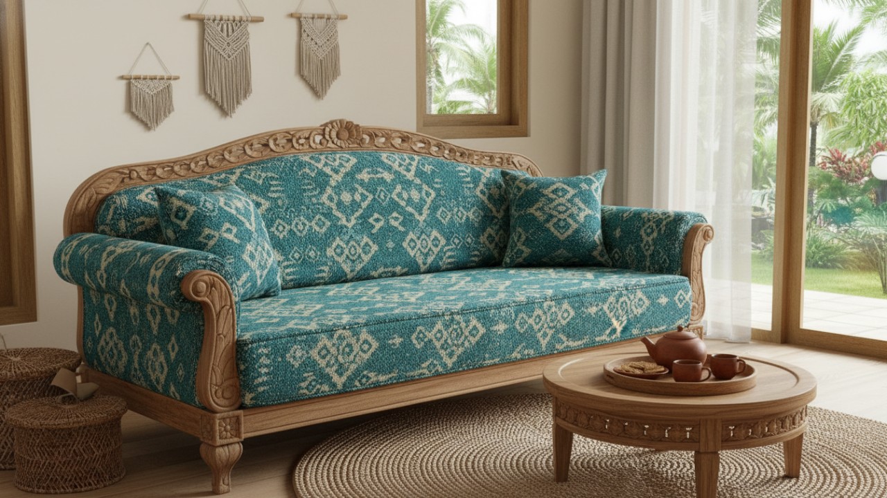 Penggunaan sofa cover untuk melindungi bahan utama dari kotoran