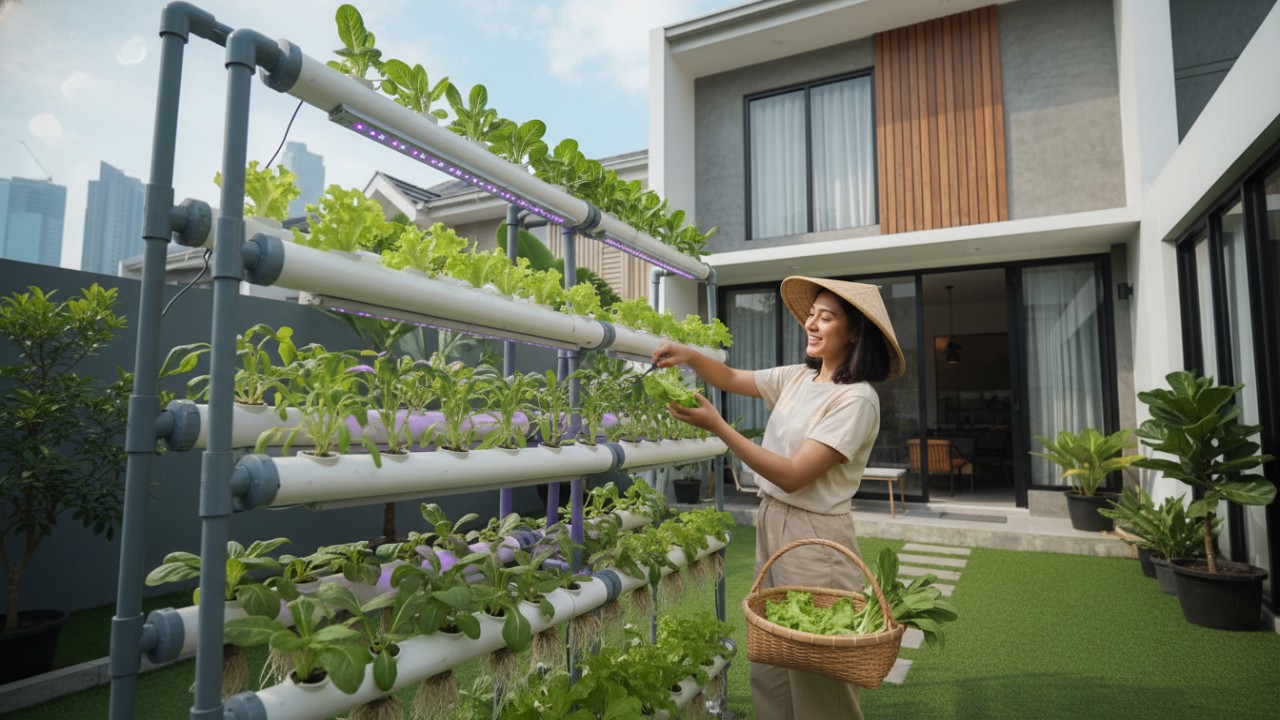 Rumah urban sebagai unit ekonomi mikro berbasis pangan.