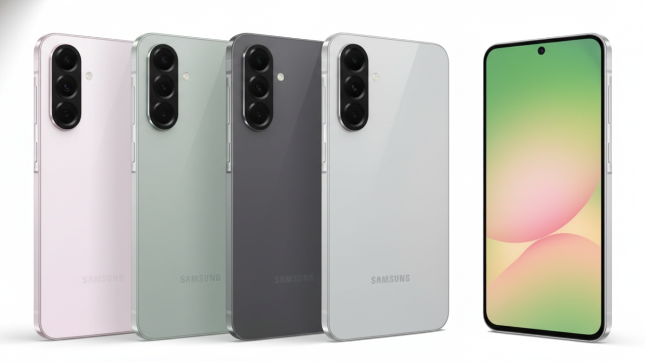 Tampilan bodi belakang kaca Galaxy A57 dengan frame metal yang solid