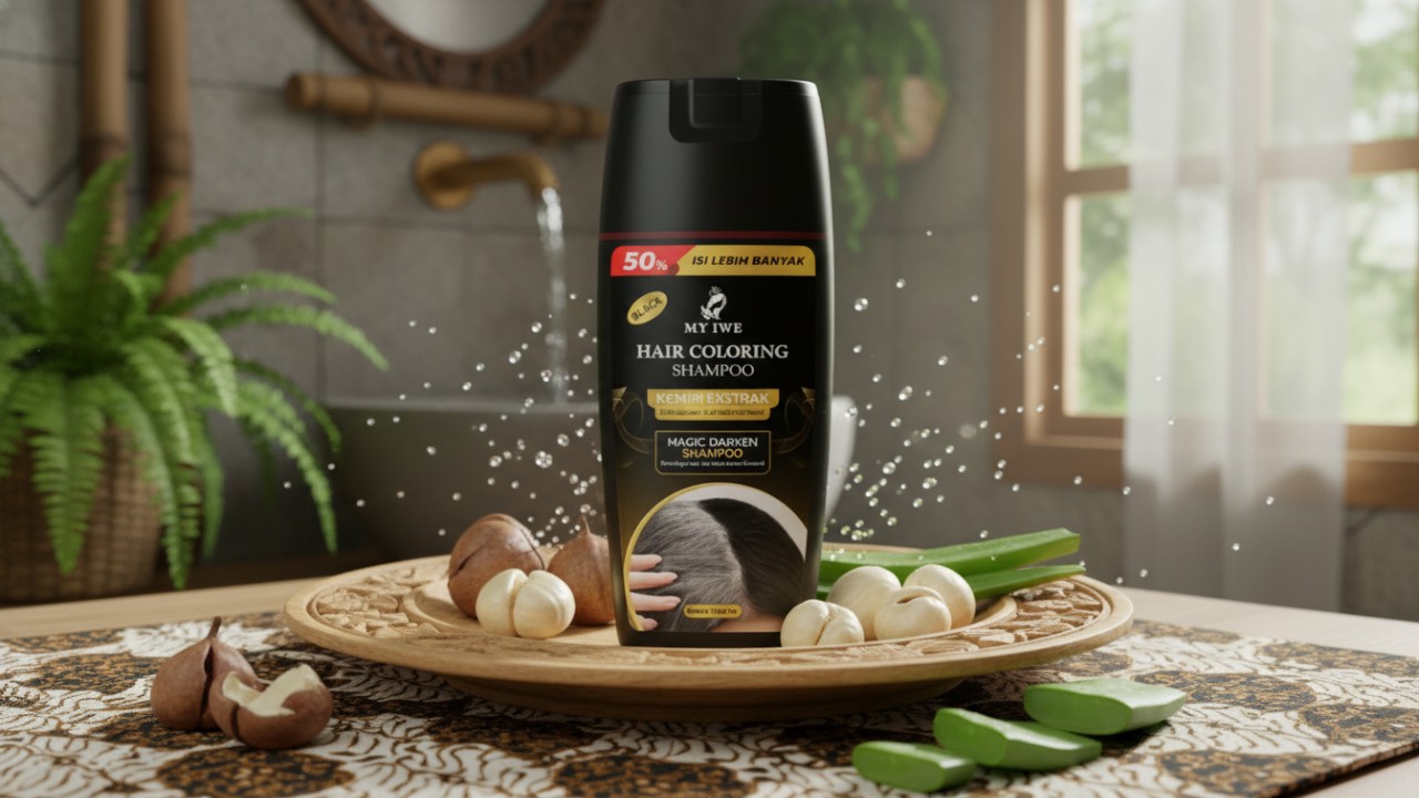 Myiwe Shampoo Penghitam Rambut Anti Uban Original.