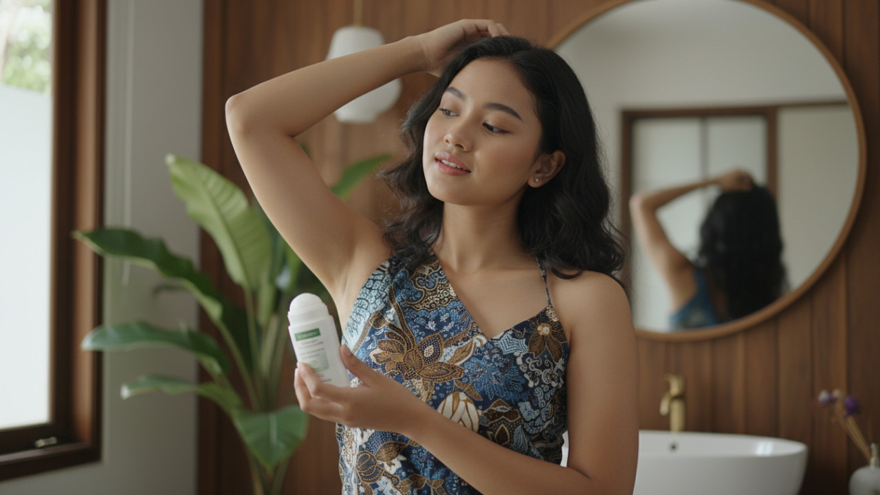 Penggunaan deodoran sesuai aktivitas harian di lingkungan kerja.