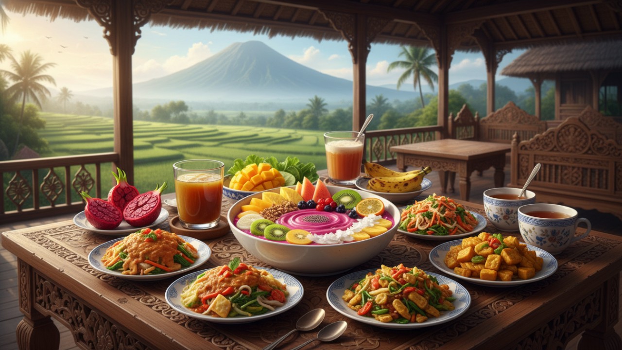 Gambar makanan sehat pendukung suasana hati.