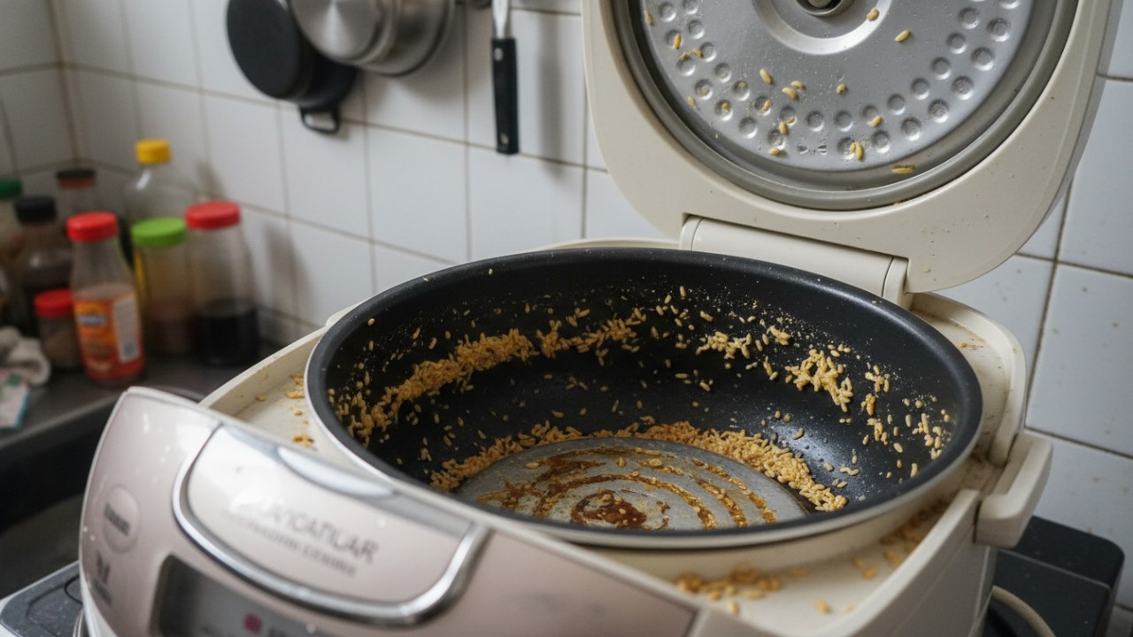 Magic com rumah tangga yang digunakan setiap hari di dapur.