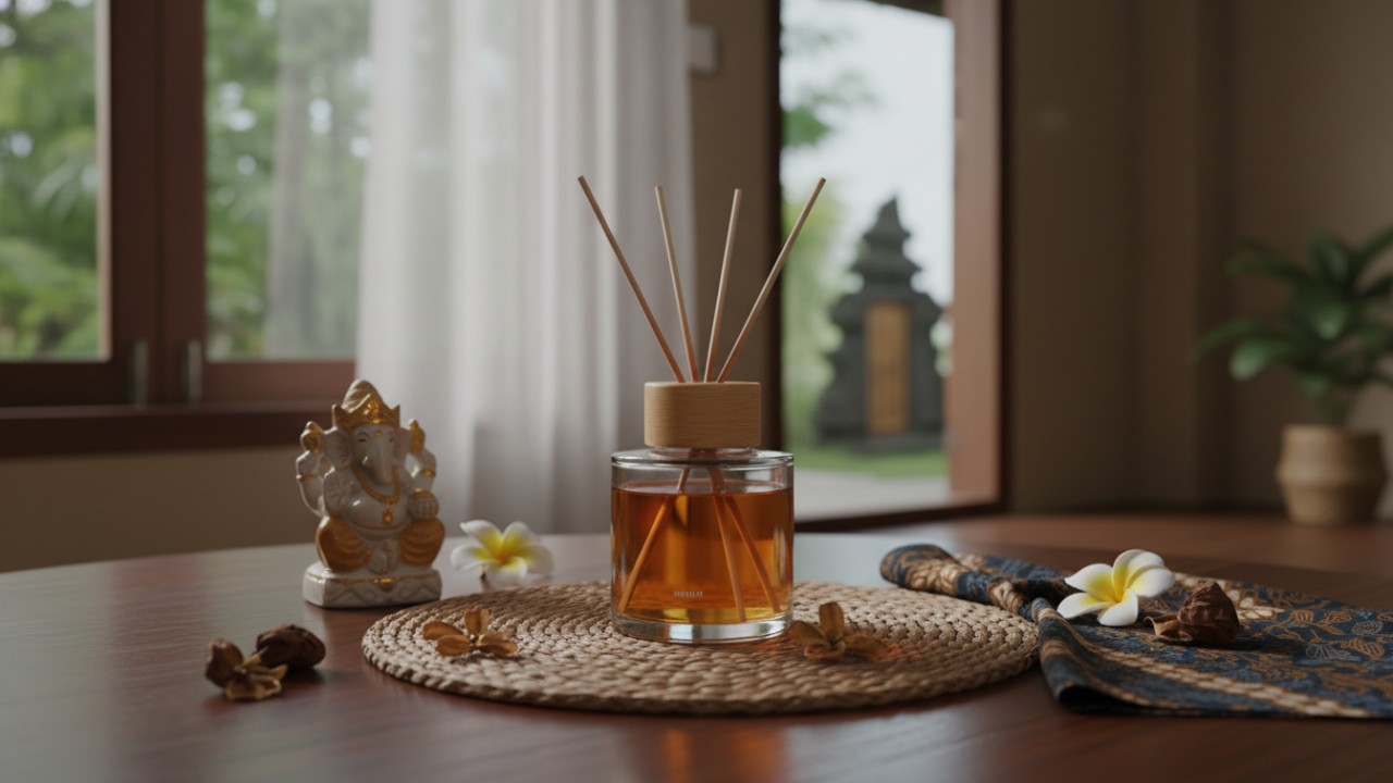Miniso Scent Diffuser dengan stik aromaterapi estetik.