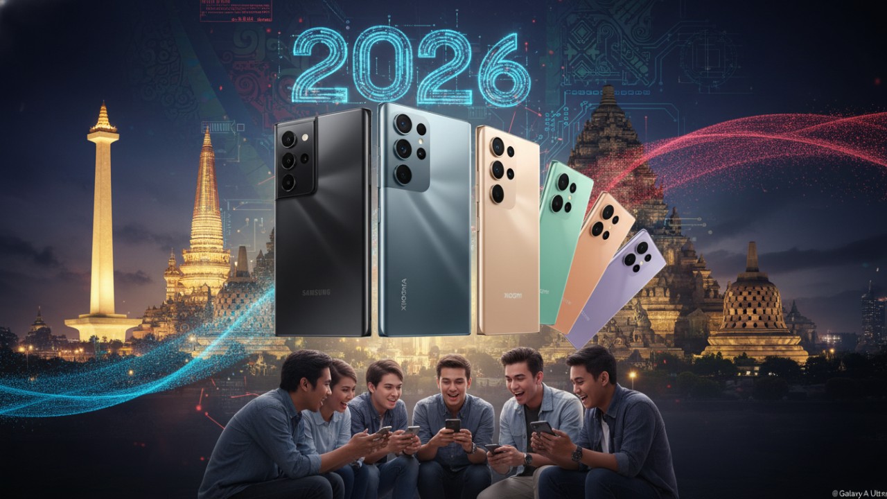 Ilustrasi deretan smartphone flagship Samsung dan Xiaomi rilis awal 2026.
