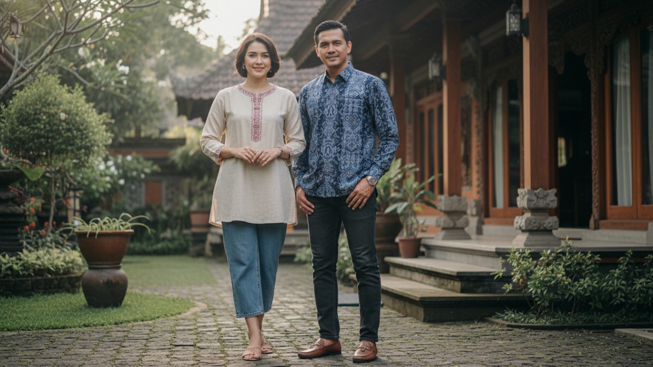 Busana dan celana jeans yang dipilih sesuai usia membantu menciptakan tampilan rapi dan seimbang.