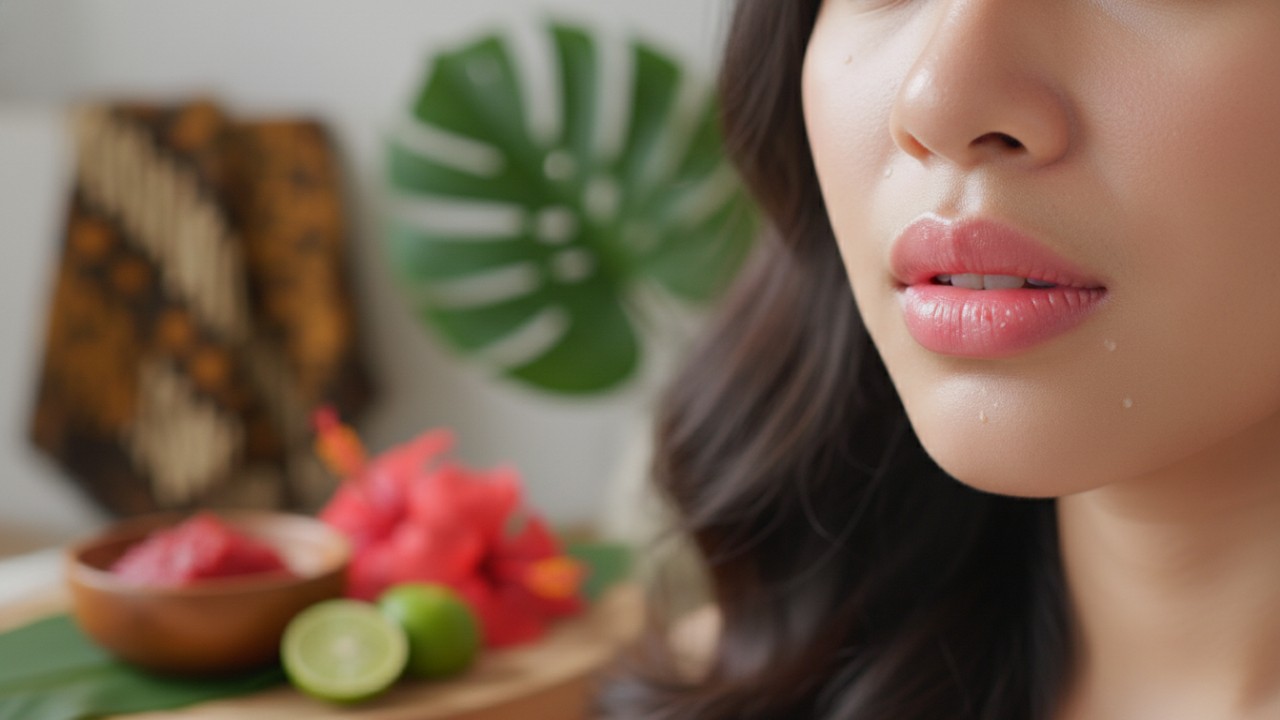 Scrubbing bibir dengan campuran gula dan madu