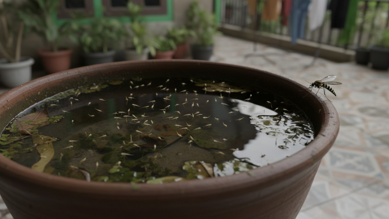 Langkah pencegahan jentik nyamuk di rumah demi lingkungan lebih bersih dan nyaman.