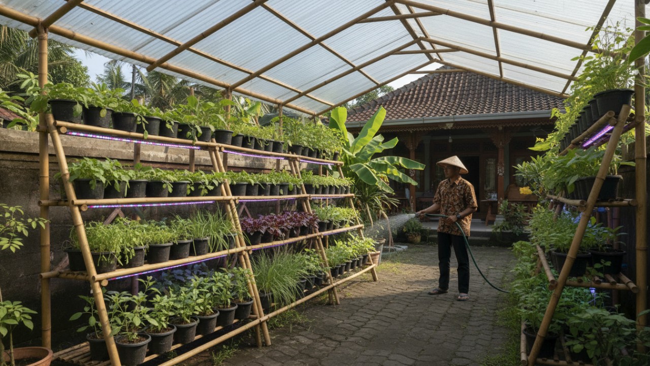 Kebun halaman rumah perkotaan sebagai sumber pangan dan pendapatan keluarga