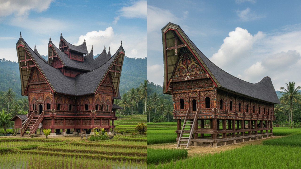 rumah ada sumatra barat dan rumah ada kalimantan timur