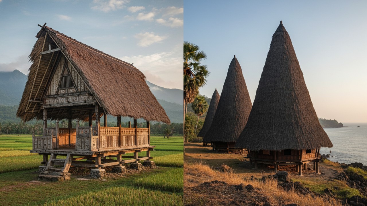 rumah adat dari Nusa Tenggara Barat dan Nusa Tenggara Timur