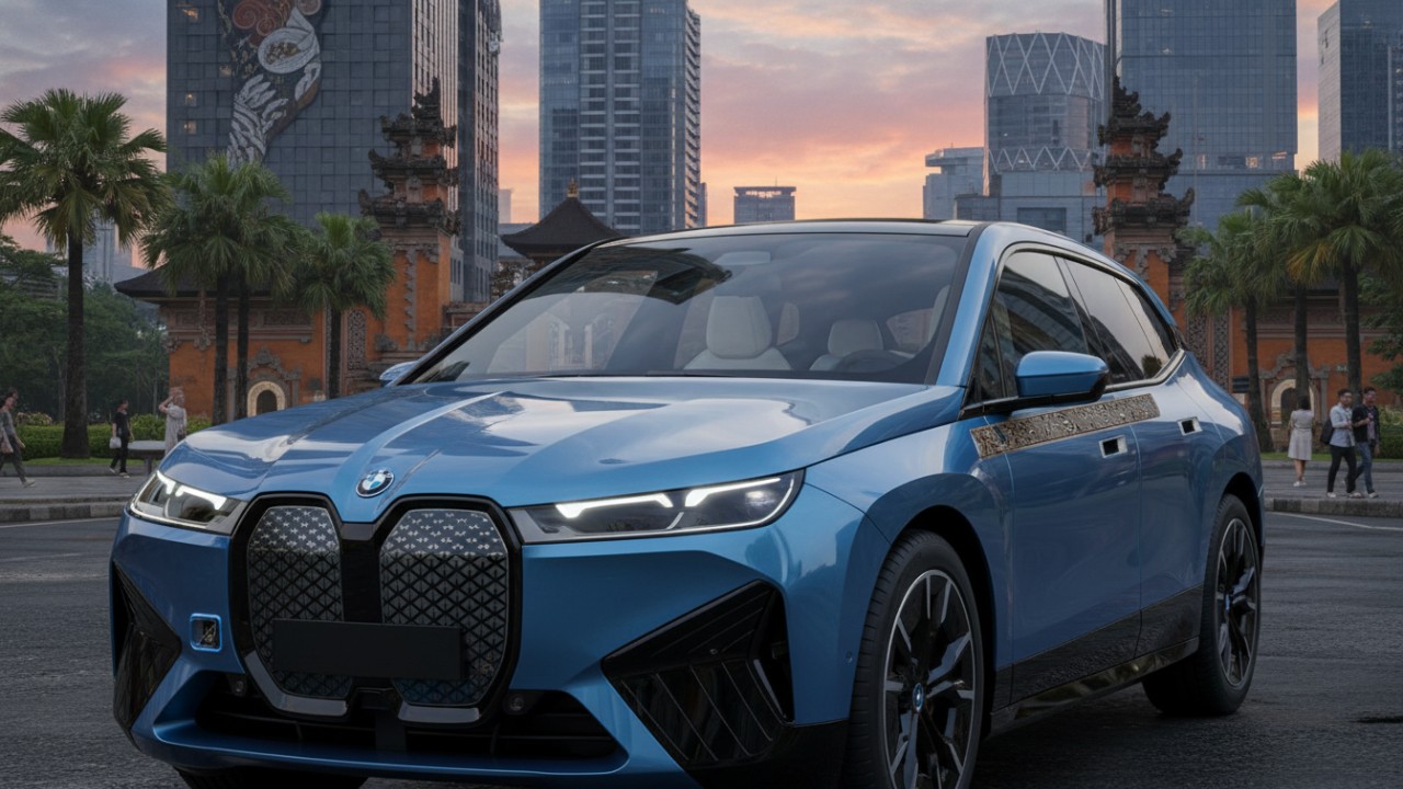 Interior BMW iX yang menonjolkan teknologi dan kenyamanan.