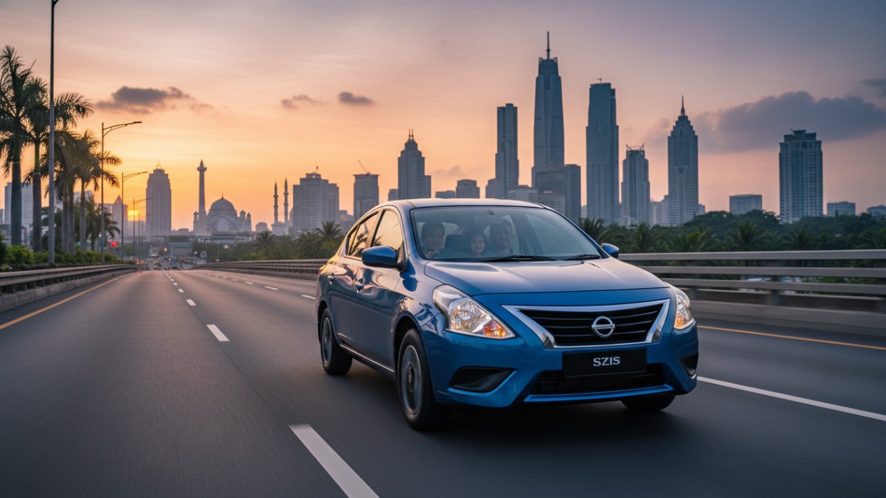 Nissan Versa dengan tampilan keluarga.
