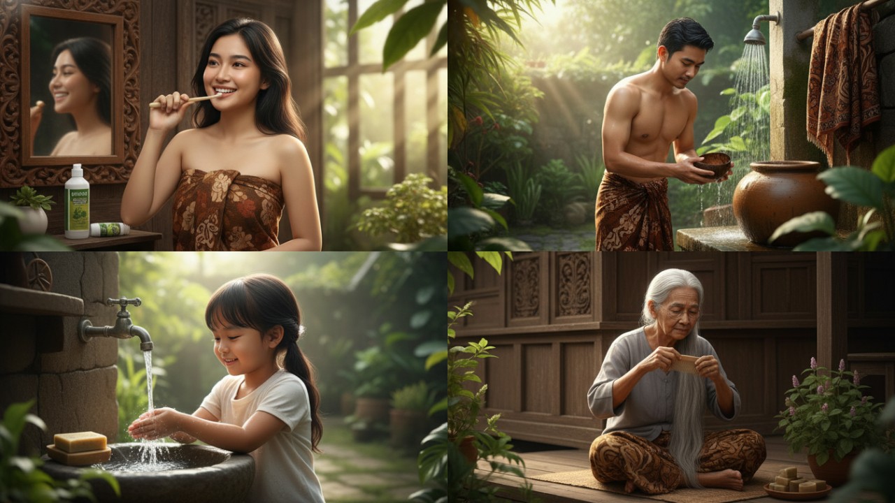 menjaga kebersihan badan dan gigi