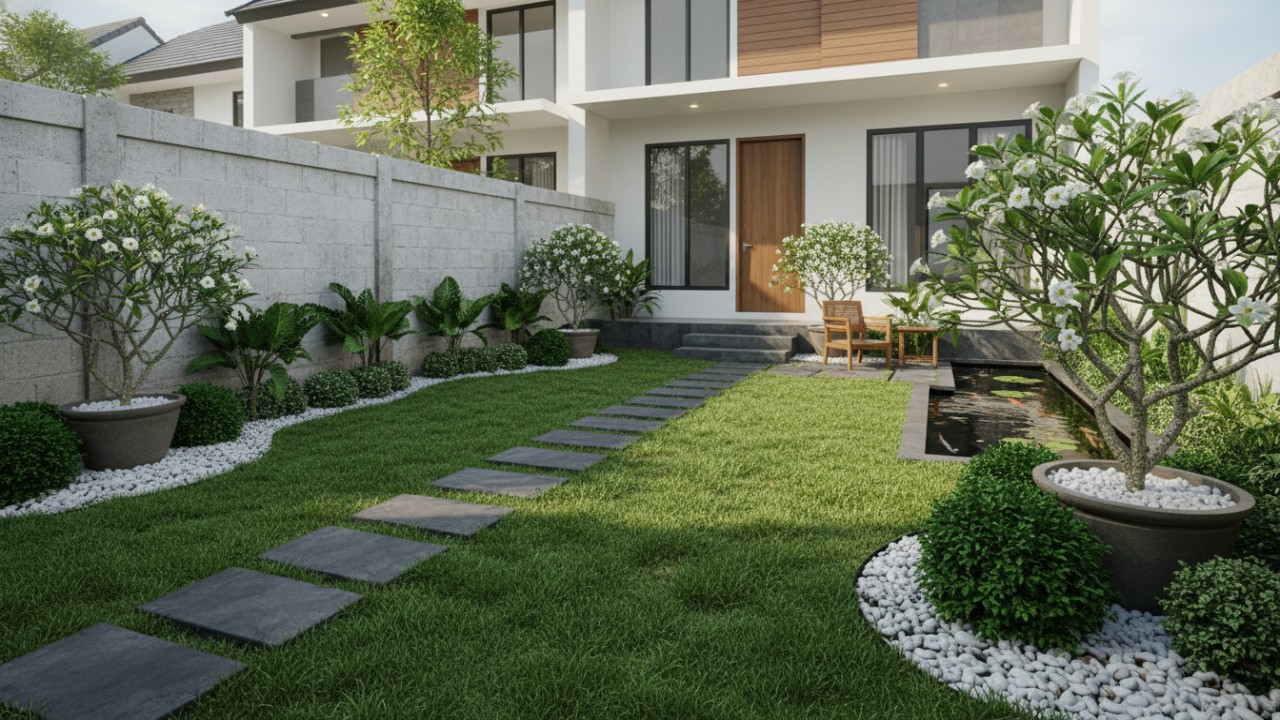 desain landscape taman minimalis