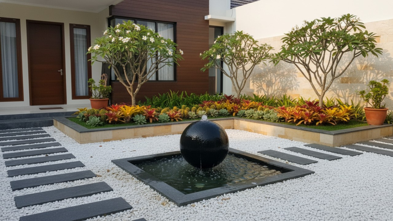 landscape taman minimalis modern