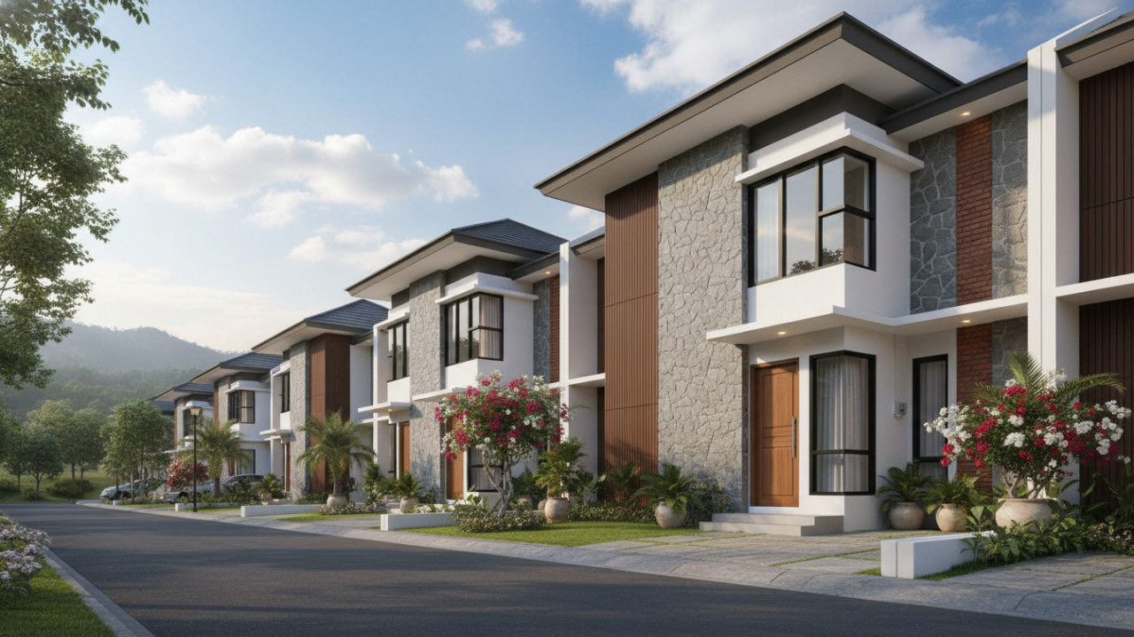 Deretan rumah sebagai simbol tantangan keterjangkauan.