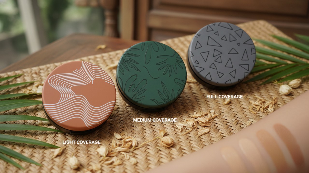 Cushion dengan coverage berbeda sesuai kebutuhan.