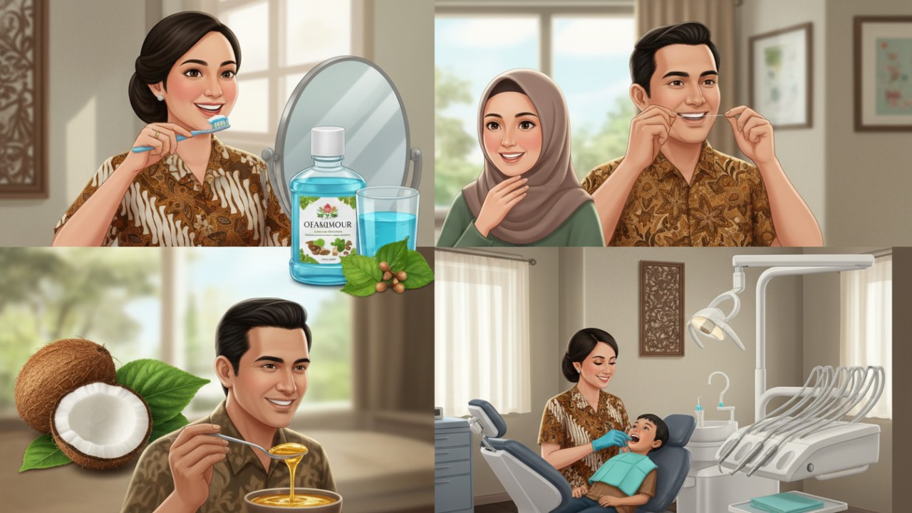 rajin la merawat area mulut dan gigi