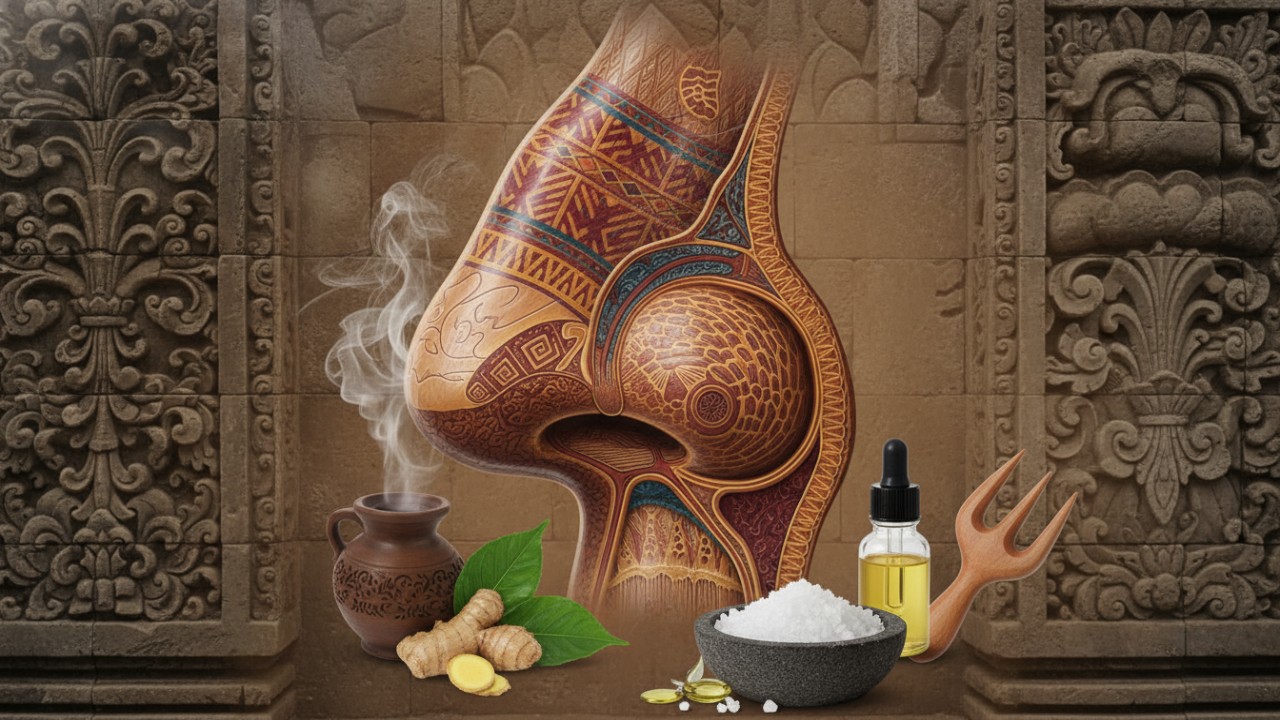 Gambaran struktur hidung manusia dan metode alami yang sering dibahas.