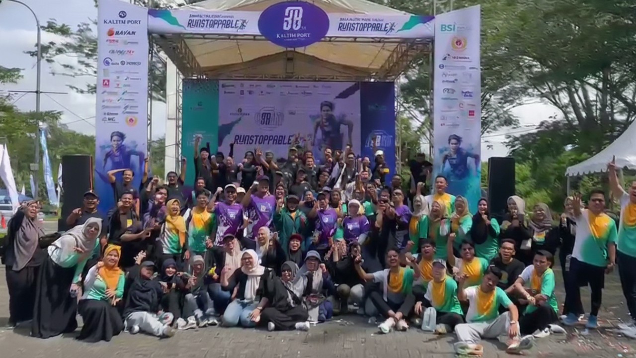 Kolaborasi Kaltim Post , Pemerintah dan BSI dalam event olahraga kota.